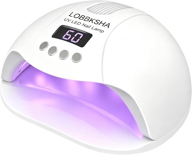 Lámpara de uñas LED UV, secador de uñas de gel de curado rápido de 280 W para esmalte de gel, pegamento de diamantes de imitación, gel sólido y delineador, 4 temporizadores y cámara espaciosa con sensor inteligente, 45 LED profesionales para uso en salón en casa