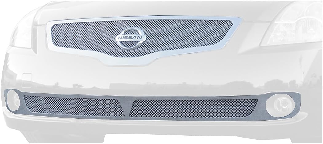 T-Rex 54762 Upper Class Small Mesh Stainless Polished Finish Replacement Grille for Nissan Altima