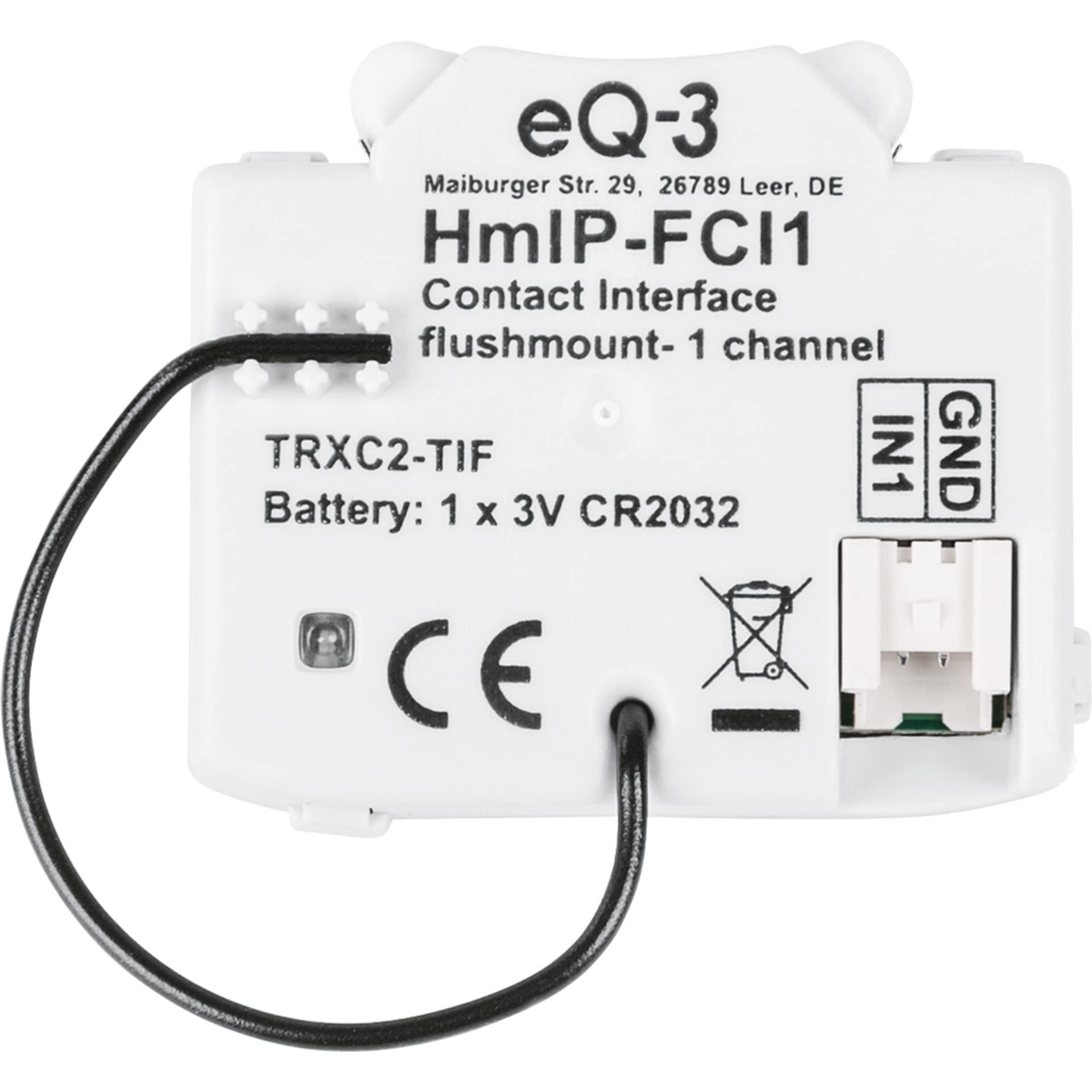 Homematic IP Interfejs stykowy podtynkowy – 1-krotny | Smart Home, 3 V, 153489A0