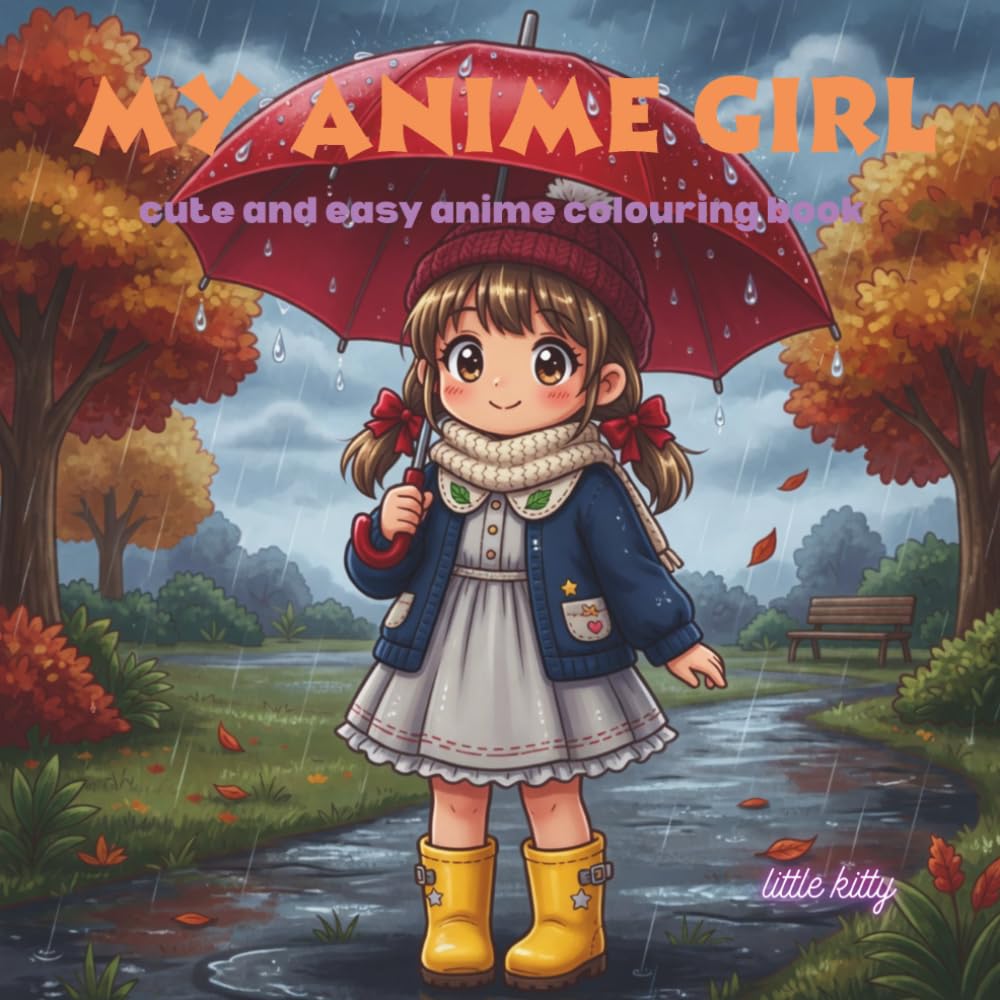 my anime girl: cute anime colouring book for girls