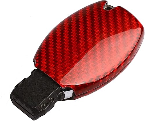 Miniatura 3 de Funda para llavero de fibra de carbono genuina para Mercedes-Benz A Clase B C E S G M V Clase CLA CLS GLA GLC GLE GLK GL GLS SL SLK SLC Viano para