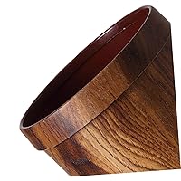 Vista 7 de Alipis Cubo de basura de madera con parte superior abierta, cubo de basura retro, contenedor de basura para cocina, oficina, hogar, baño, debajo