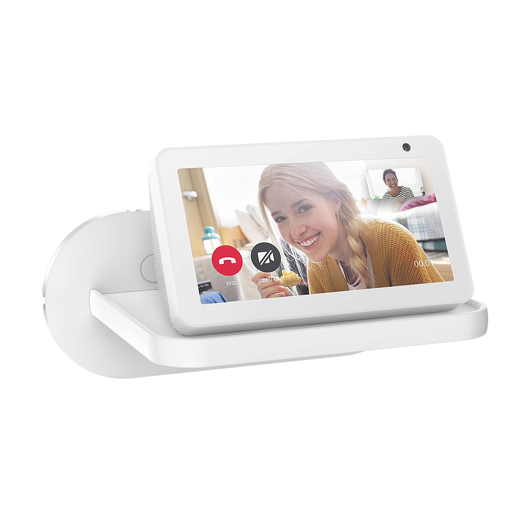 PlusAcc Wall Mount for Show 5 (1st, 2nd and 3rd Gen) & Show 11 - Stand for Other Small Speakers, White