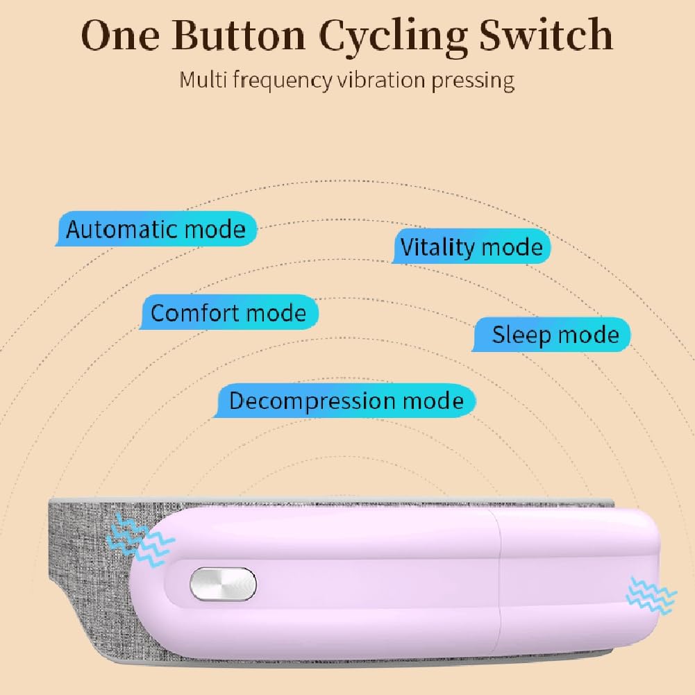 Masajeador de Cabeza EléCtrico, VibracióN, CompresióN Caliente, Masaje con Bolsa de Aire, Alivia el Dolor de Cabeza, Bluetooth, MúSica, Terapia de RelajacióN (Rosa)
