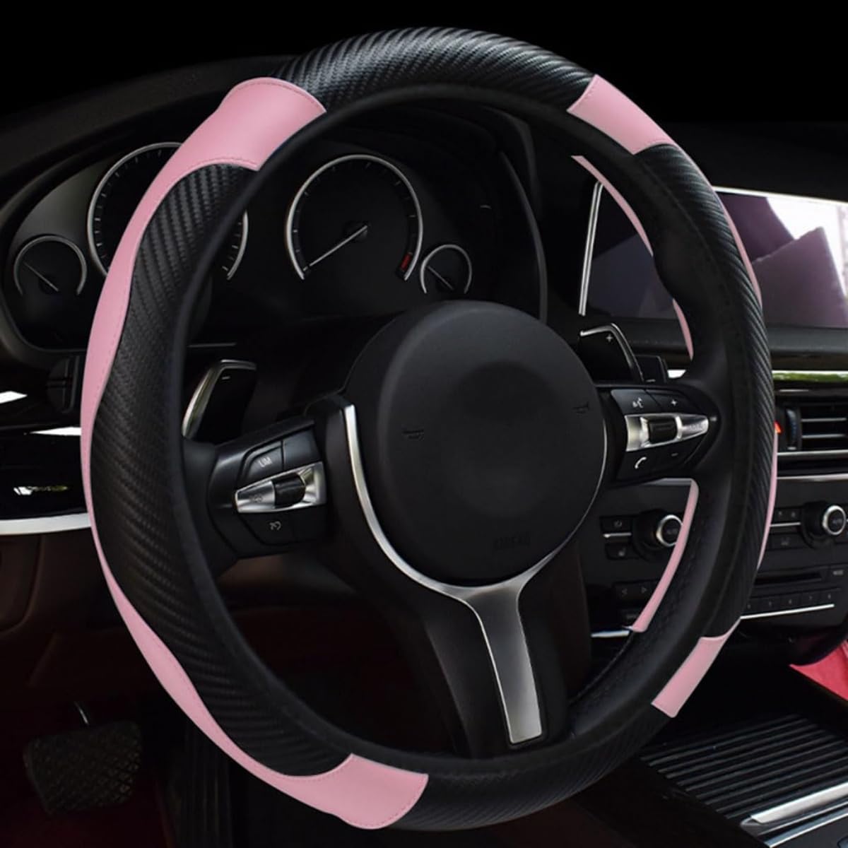Woniyal Car Steering Wheel Cover for Peugeot 108 Hatch 2014-