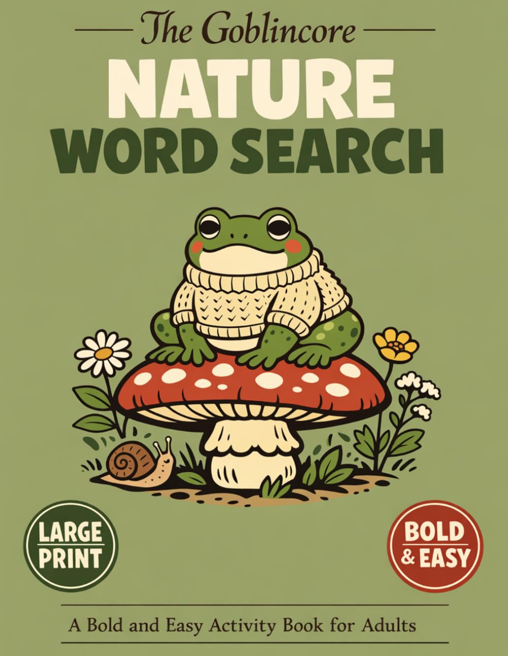The Goblincore Nature Word Search: A Bold and Easy Activity Book of Whimsical Forest Wildlife, Mossy Woods, and Simple Jungle Botanicals for Adults (Aesthetic Large Print Puzzles for Relaxation)