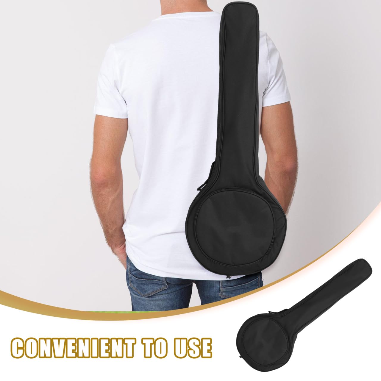 ibasenice Banjo Épaissi Oxford Étui De Protection Pour Banjo À Cinq Cordes De Transport Portable Et Léger Pour Musiciens