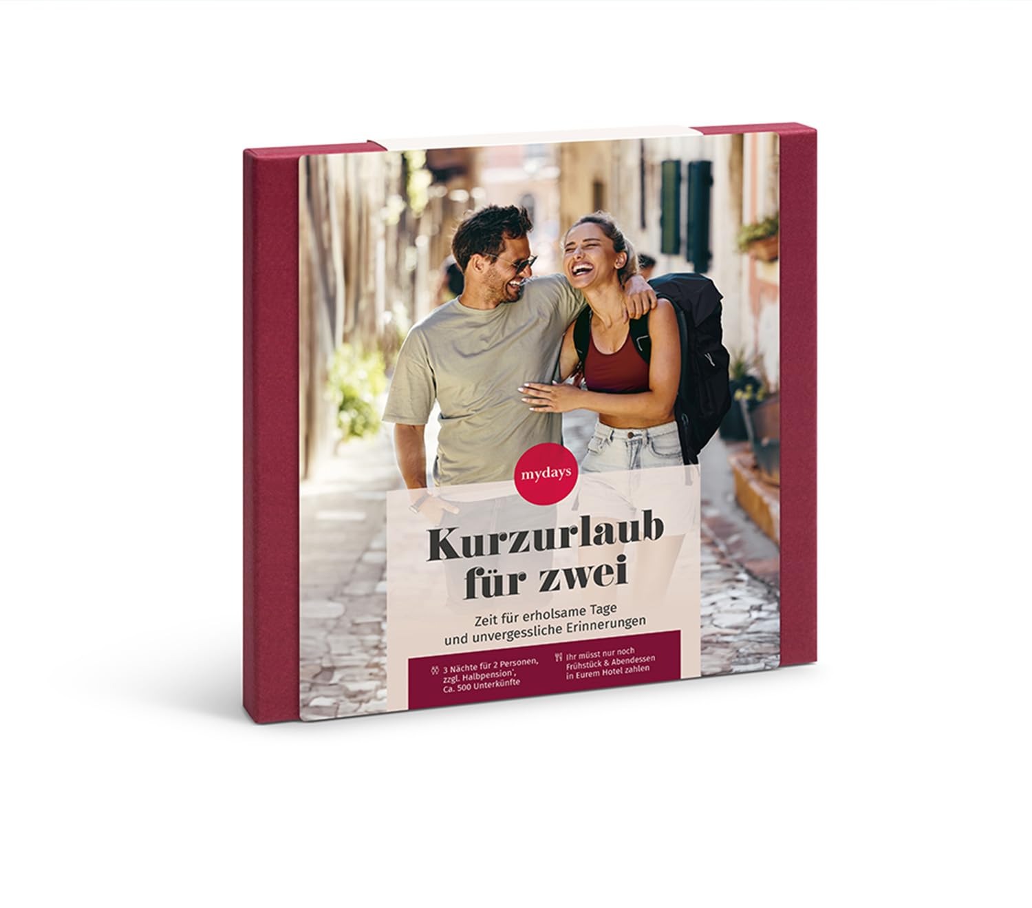 mydays Geschenkbox Kurzurlaub für Zwei; Erlebnis verschenken oder selbst erleben; Gutschein für 2 Person(en)