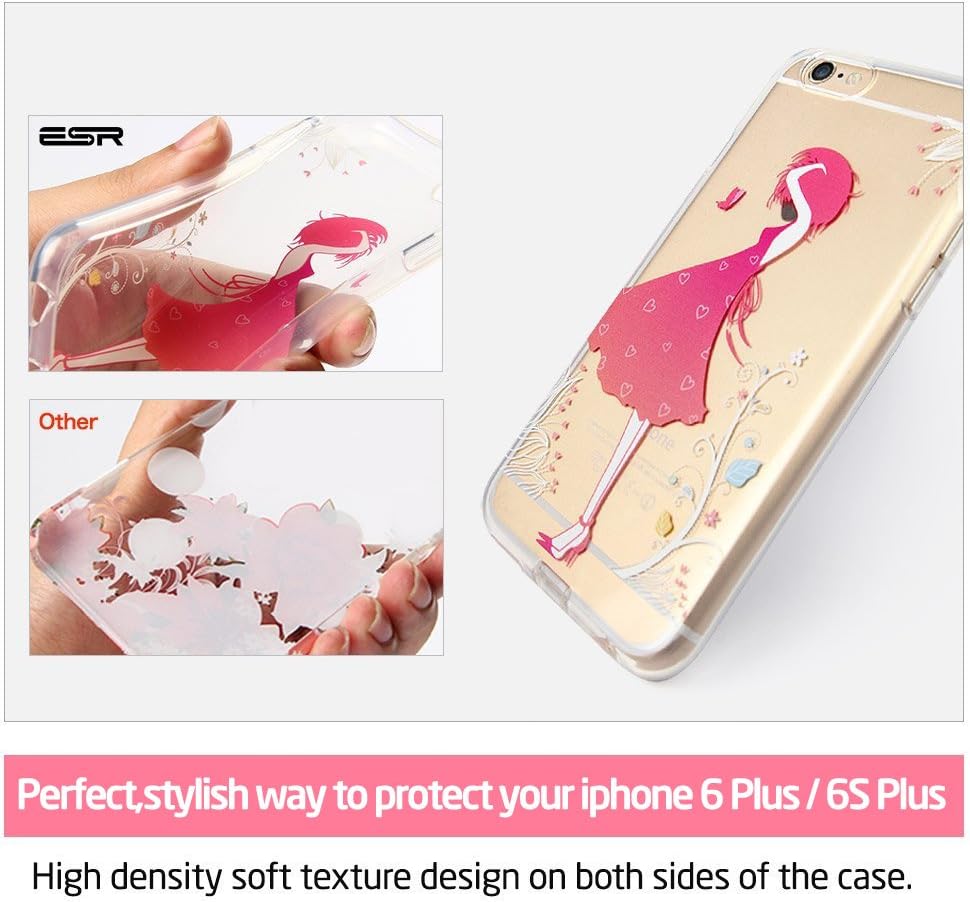 iPhone 6 Plus Case, ESR Mania Series Protective Case Bumper Case [Shock Absorbent] [Ultra Thin][Light Weight] [Scratch-Resistant] Clear Soft TPU Back Cover for 5.5 inches iPhone 6 Plus(Bite Me)