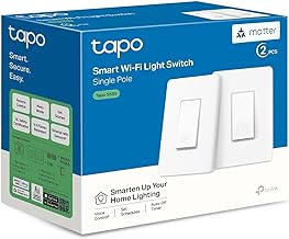 TP-Link Tapo Matter Smart Light Switch: Voice Control w/Siri, Alexa & Google Home | UL Certified | Timer & Schedule | Easy Guided Install | Neutral Wire Required | Single Pole | Tapo S505(2-Pack)