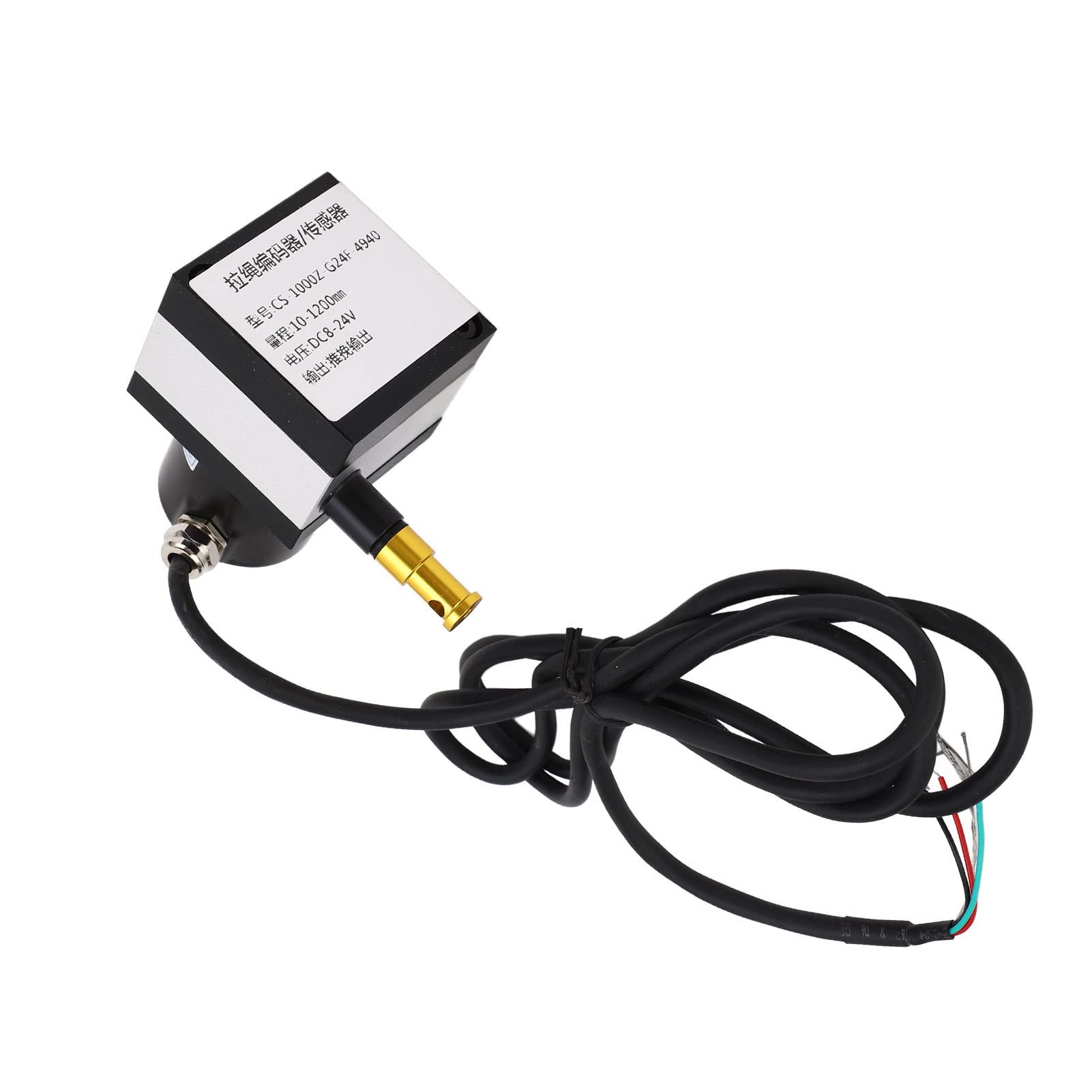 Codeur à fil de traction, plage de 10 à 1 200 mm Codeur à câble incrémental Linéarité de 0,25% FS Mesure de déplacement linéaire DC8-24 V pour cylindre