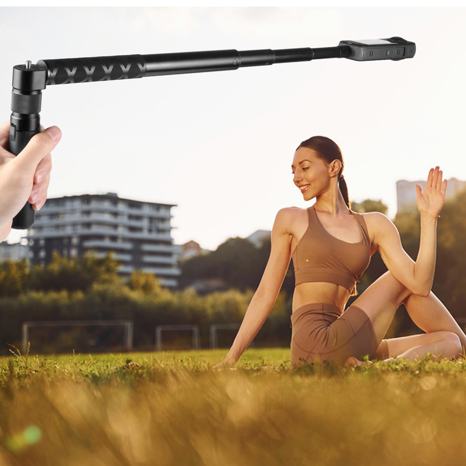 Action Camera Mini treppiede pieghevole con manico rotante per Insta360 X3/X4/X5/ONE X2/X/RS e GoPro Hero/DJI, PULUZ 1/4" vite da tavolo Bullet Staffa oraria giunto cardanico