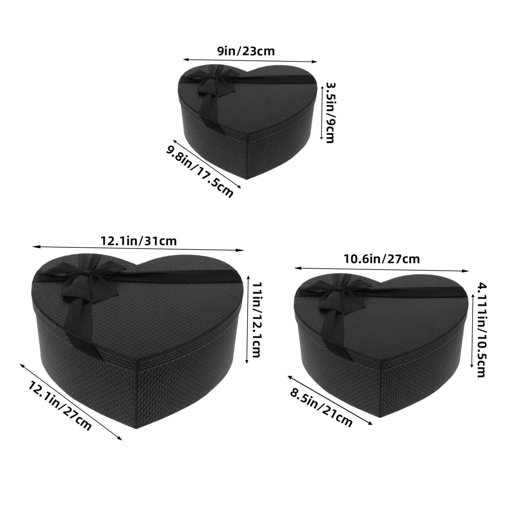 Beaupretty 3 Stück Herzförmige Geschenkverpackung für Valentinstag Teiliges für Dekoration für Besondere Anlässe Design für Unvergessliche