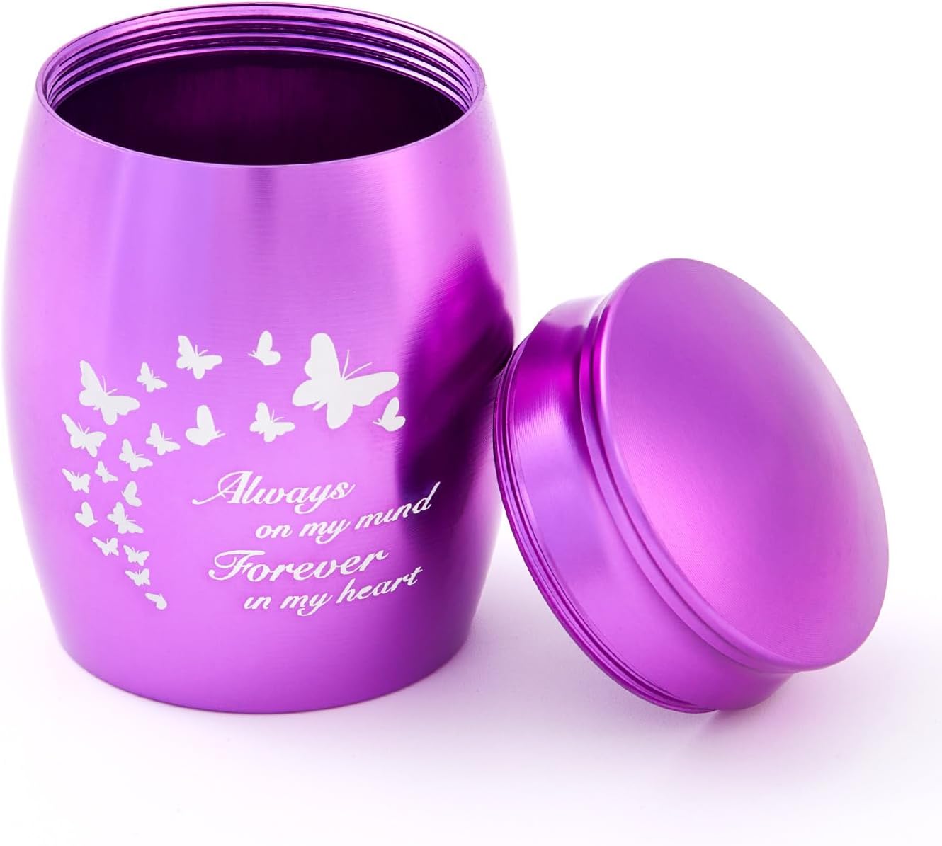Purple Small Cremation Urns for Human Ashes Keepsake, 2.67 Inches Mini Butterfly Urns for Human Ashes Adult Female/Women/Mom/Mother - Image 3