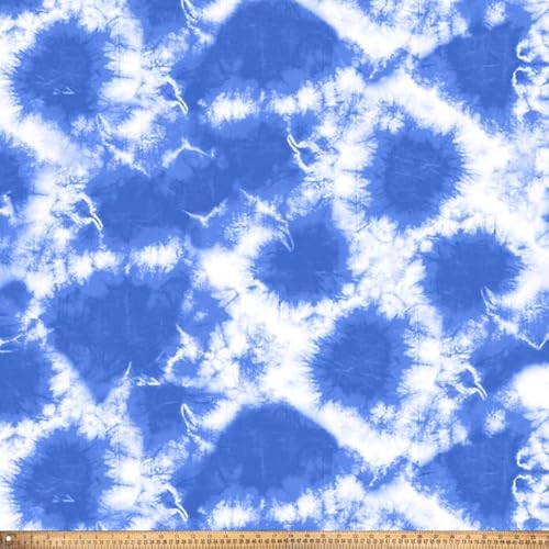 Premium Shibori Tie Dye Fleece Fabric by the Yard - Soft, Anti-Pill Luxury for Crafting and Fashion