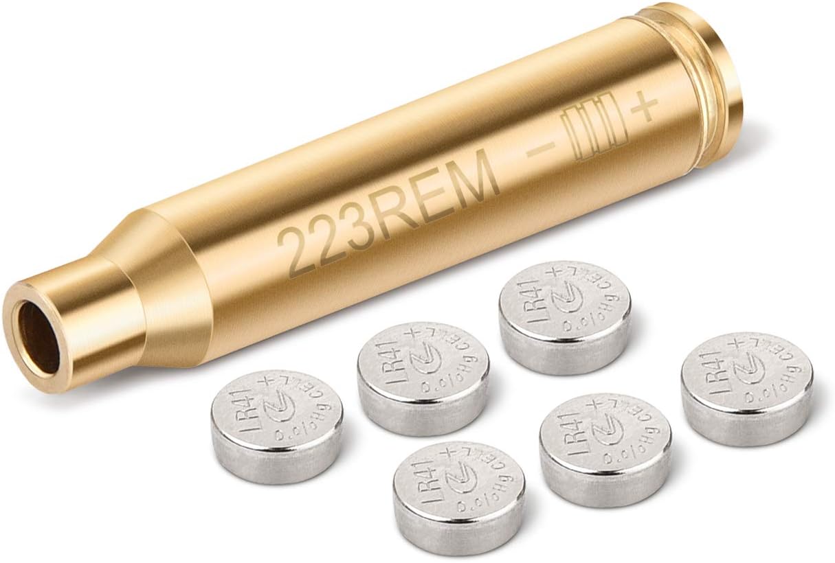 EZshoot Bore Sight 223 5.56mm/243, 308/30-06/25-06/ .270 Red Dot Laser Boresighter with Batteries