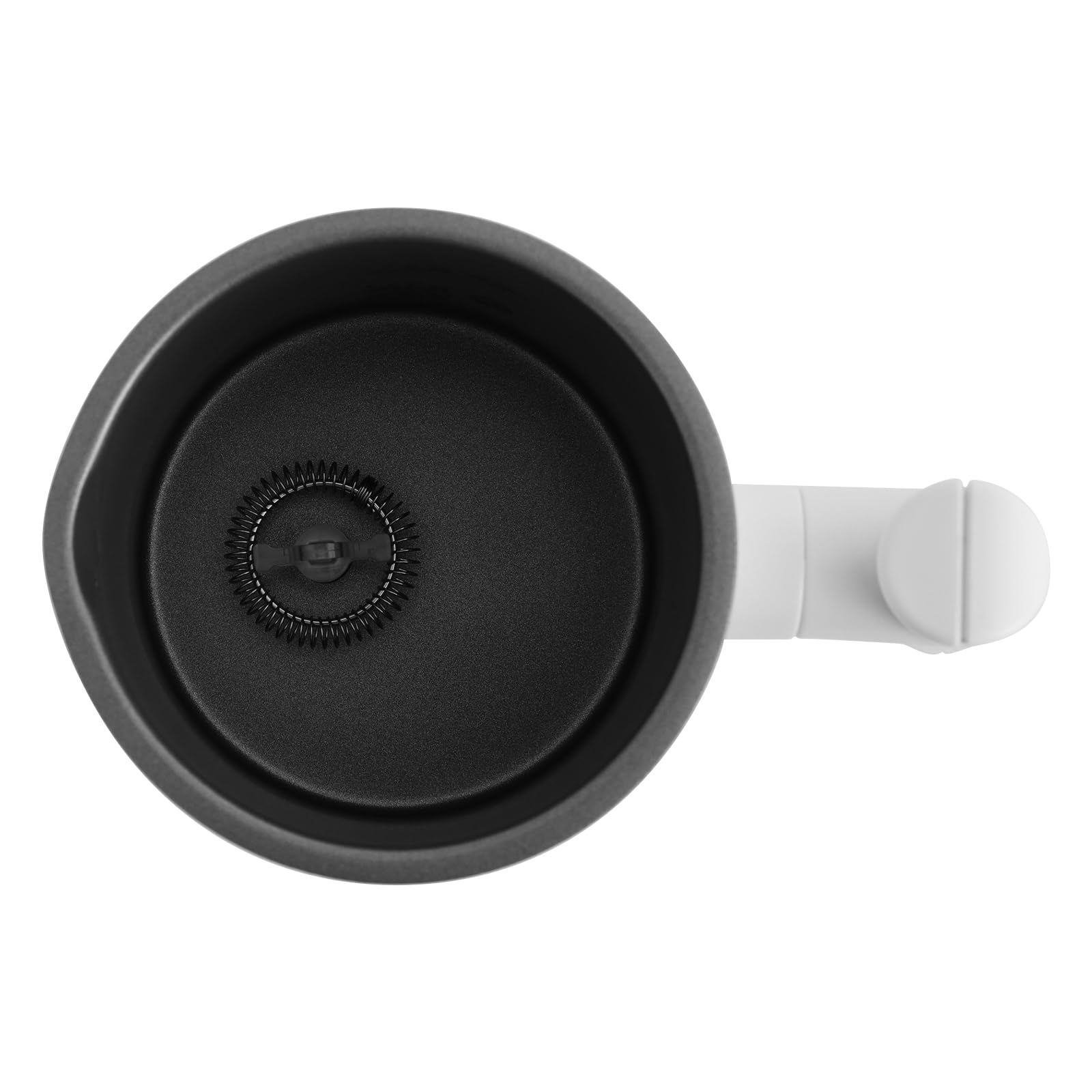 Elektryczny spieniacz do mleka, 350 ml, 4 w 1, do ciepłej i zimnej pianki mlecznej, automatyczne wyłączanie, spieniacz do latte macchiato, cappuccino (biały)