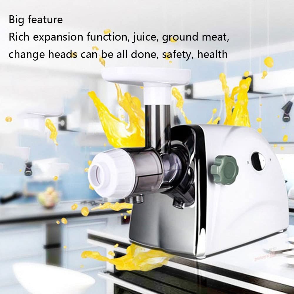 Horizontal Single Auger Slow Masticating Juicer Extractor Fruit Vegetable Wheatgrass Orange Juice Extractor Cold Press Juicer Machine with Quiet Motor & Easy Cleaning