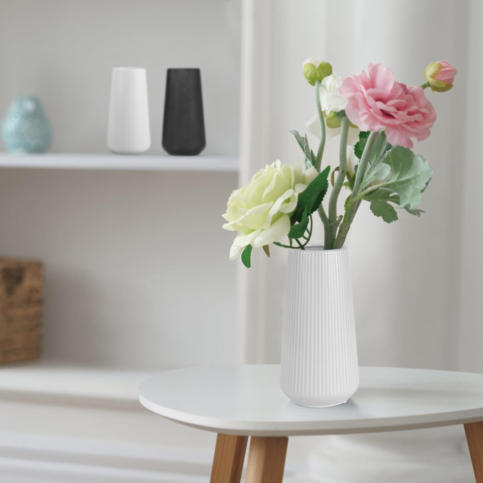 Amazon.co.jp: グレーセラミック花瓶、花器セラミック花瓶、クリスマス