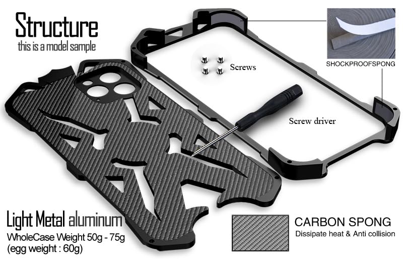 Amazon.com: DAYJOY Metal Case Compatible with Black Shark 5/5 Pro