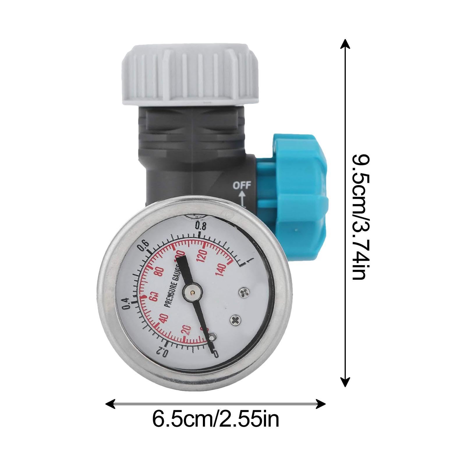 Régulateur d'eau de jardin, régulateur de pression d'eau étanche, régulateur de pression réglable avec manomètre, régulateur de pression d'eau pour tuyau d'arrosage, vanne de régulation de pression