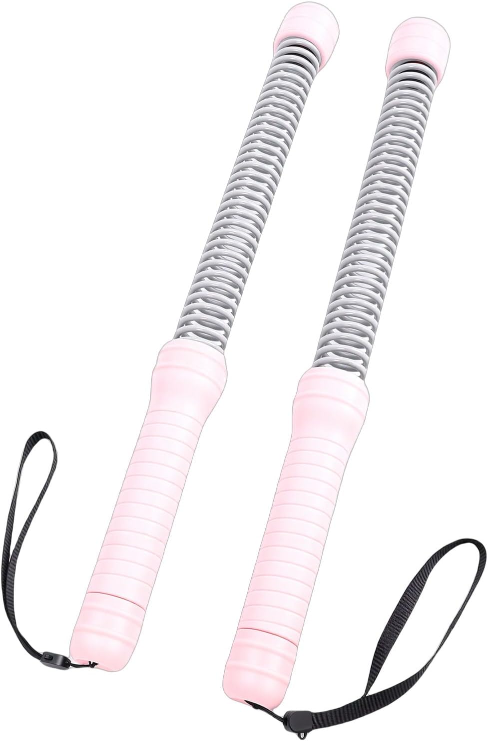 RiToEasysports Battle Rope, Ropeless Exercise Rope with Anti Slip Handles for Full Body Workout, Adjustable Drag for Home Gym Training (Pink)