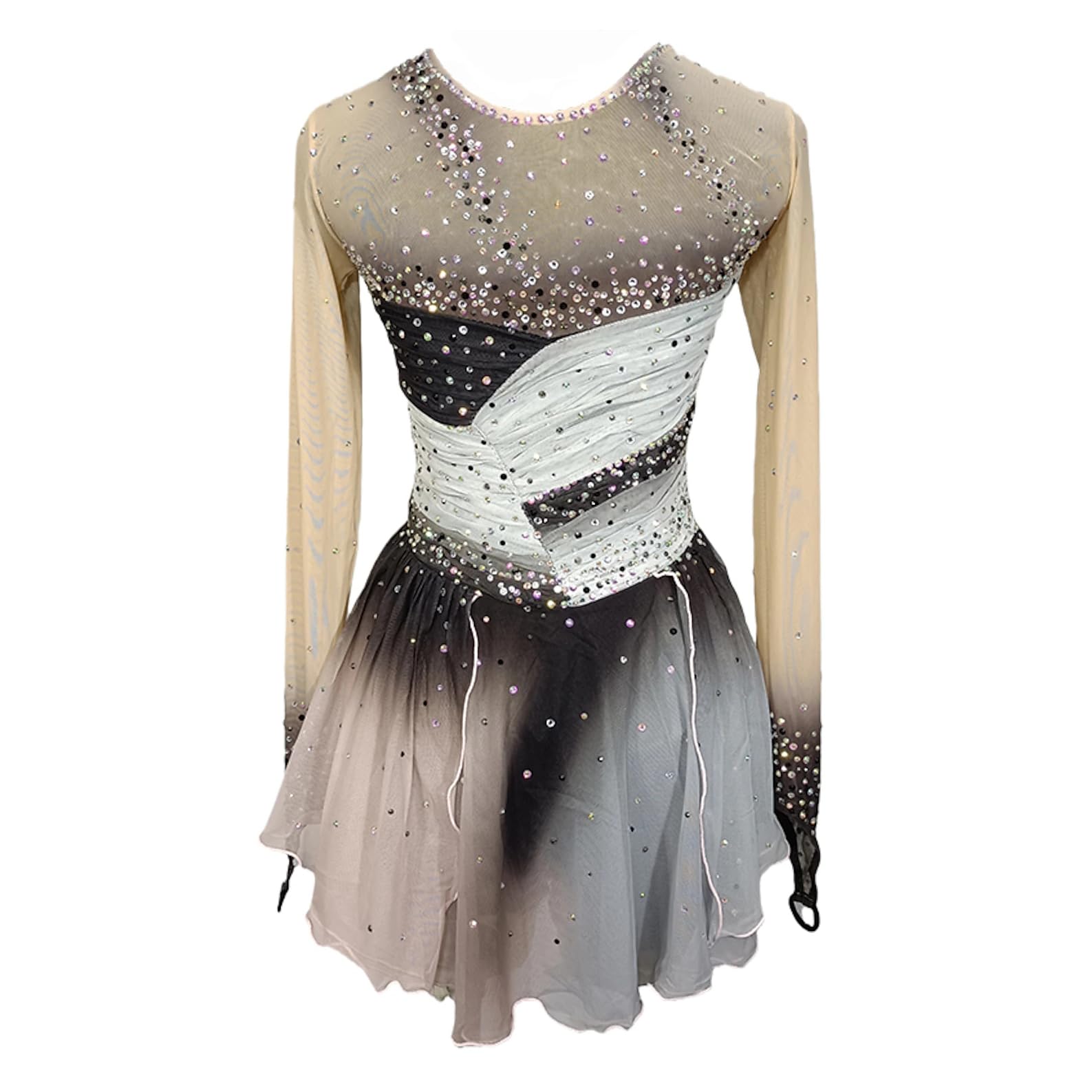 Professionelles Eiskunstlauf Kleid Für Mädchen Gradient Eislauf Wettkampfbekleidung Handgefertigte Outdoor Gymnastik Trikots Rollschuhrock