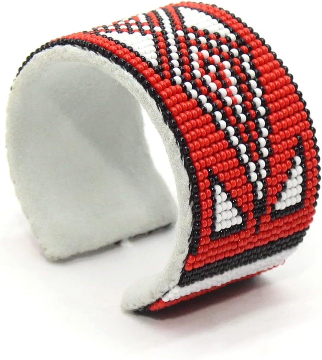 Southwestern Native Style Seed Beads Beaded Hard Cuff Bracelet