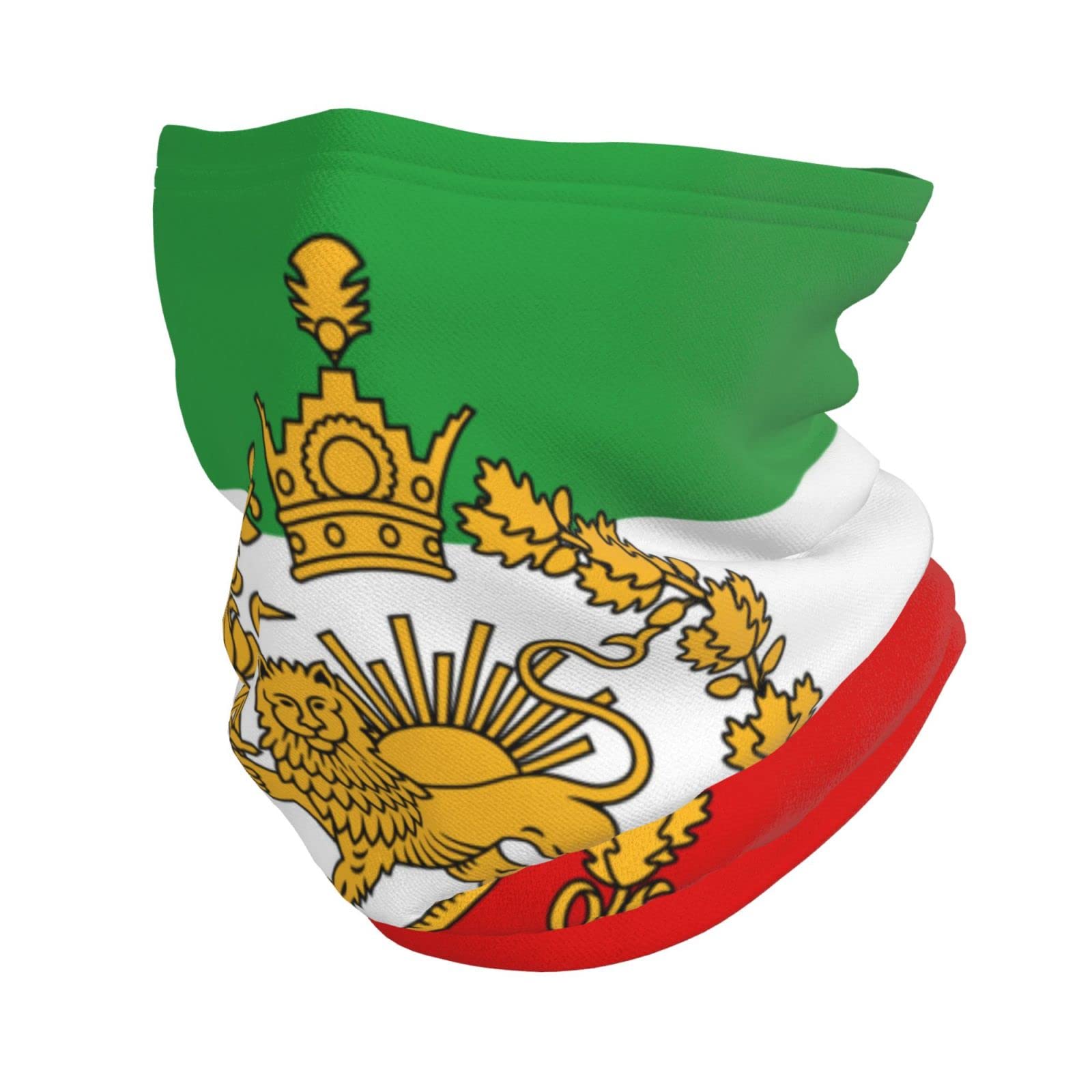 GelxicuCute Flag Neck Gaiter Face Mask Unisex Patriotic Face Cover Scarf Mask for Men Women Cycling Fishing Skiing, Iran Flag_d001, One size