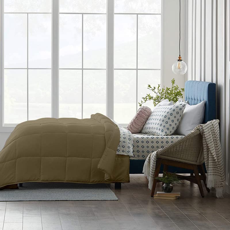 Image of Razzai Restful Sleep Microfiber Summer Season Ac Comforter 220 GSM (90 inch x 90 inch Inches /228cm x 228cm) - Queen Size Comforter|Beige|