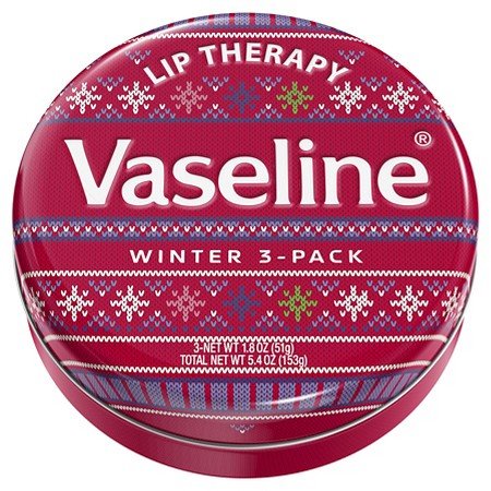 Vaseline Holiday Lip Tin Winter Red 1.8 oz 3 Pack
