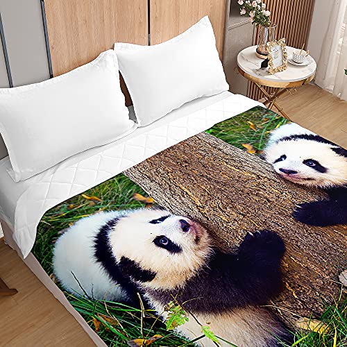 Couvre lit matelassé en microfibre douce avec impression réversible 3D - 5
