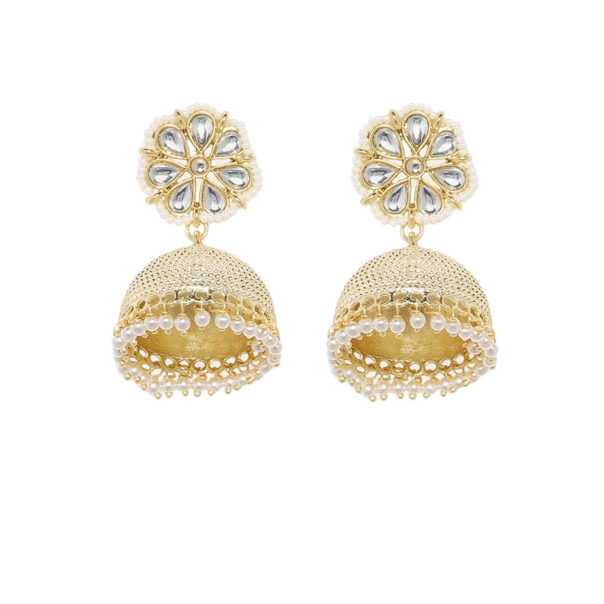See full amazon price history chart for JWELLA Traditional Gold Jhumka Earrings with Pearl Detailing JWELLA Traditional Gold Jhumka Earrings with Pearl Detailing (B0D9M49XJG) Amazon Price History, Amazon Price Tracker