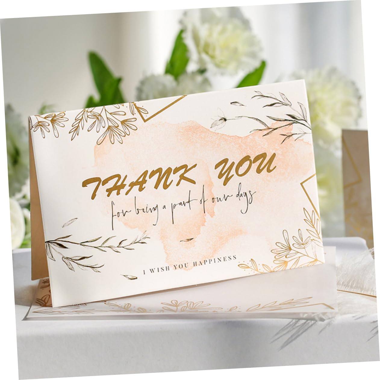 STOBOK 48sätze Teiliges Goldene Grußkarten Mit Umschlägen Glückwunsch Und Botschaftskarten Für Hochzeiten Und Jubiläen Zufällige Designs