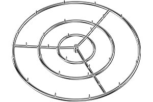 Skyflame 30-Inch Round Stainless Steel Fire Pit Jet Burner Ring