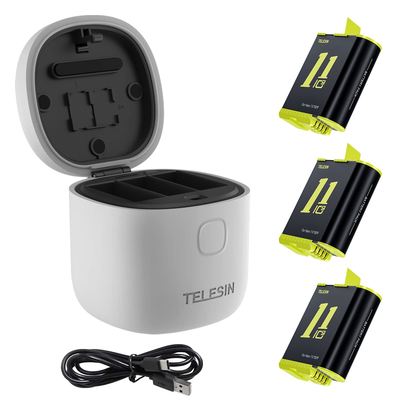 Amazon | TELESIN 【純正品と完全互換】GoPro対応 GoPro用バッテリー 2 