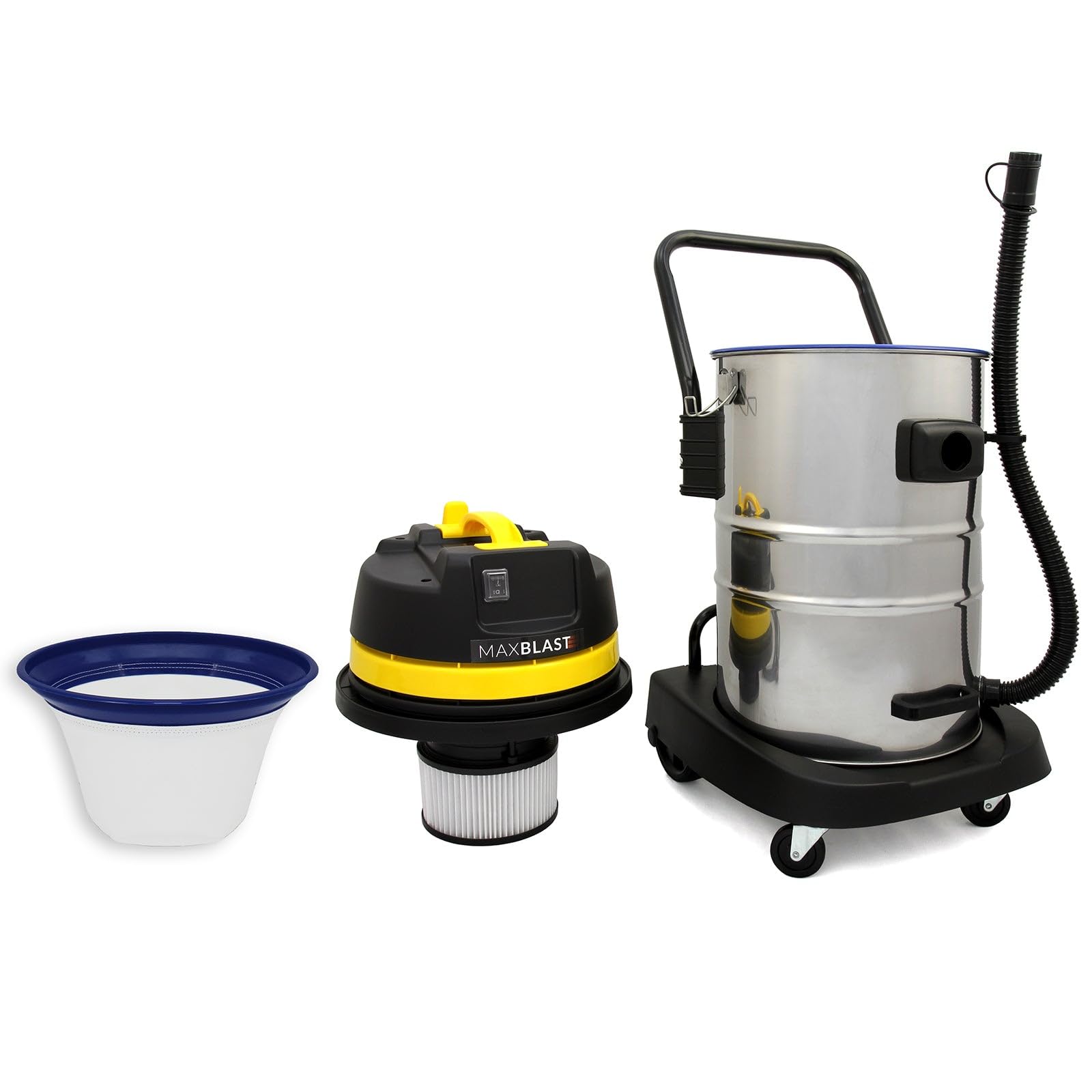 Kit Limpieza Canalones MaxBlast 60L | Aspiradora Húmedo y Seco 1400W | 6 Tubos Extensibles 1,2–7,2m | Cámara 4K WiFi 50m+ | Gran Angular 170° | Boquillas Intercambiables | Carcasa Impermeable | Bolsa