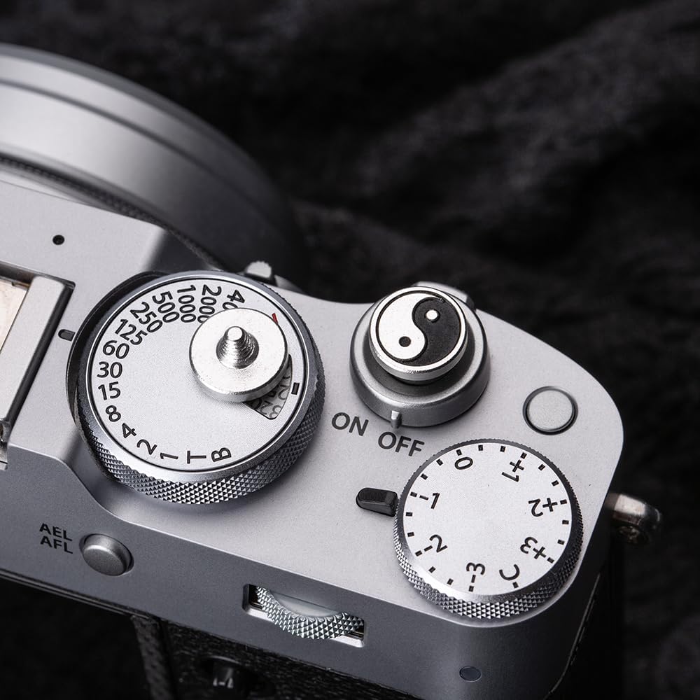 Camera Soft Release Button, Shutter Button for Fujifilm X-T5 X-T4 X-T3 X-T30 X-T30 II X-T20 X-PRO3 X100VI X100V X-E4 X-E3 for Nikon zf (Eight Diagrams Set)