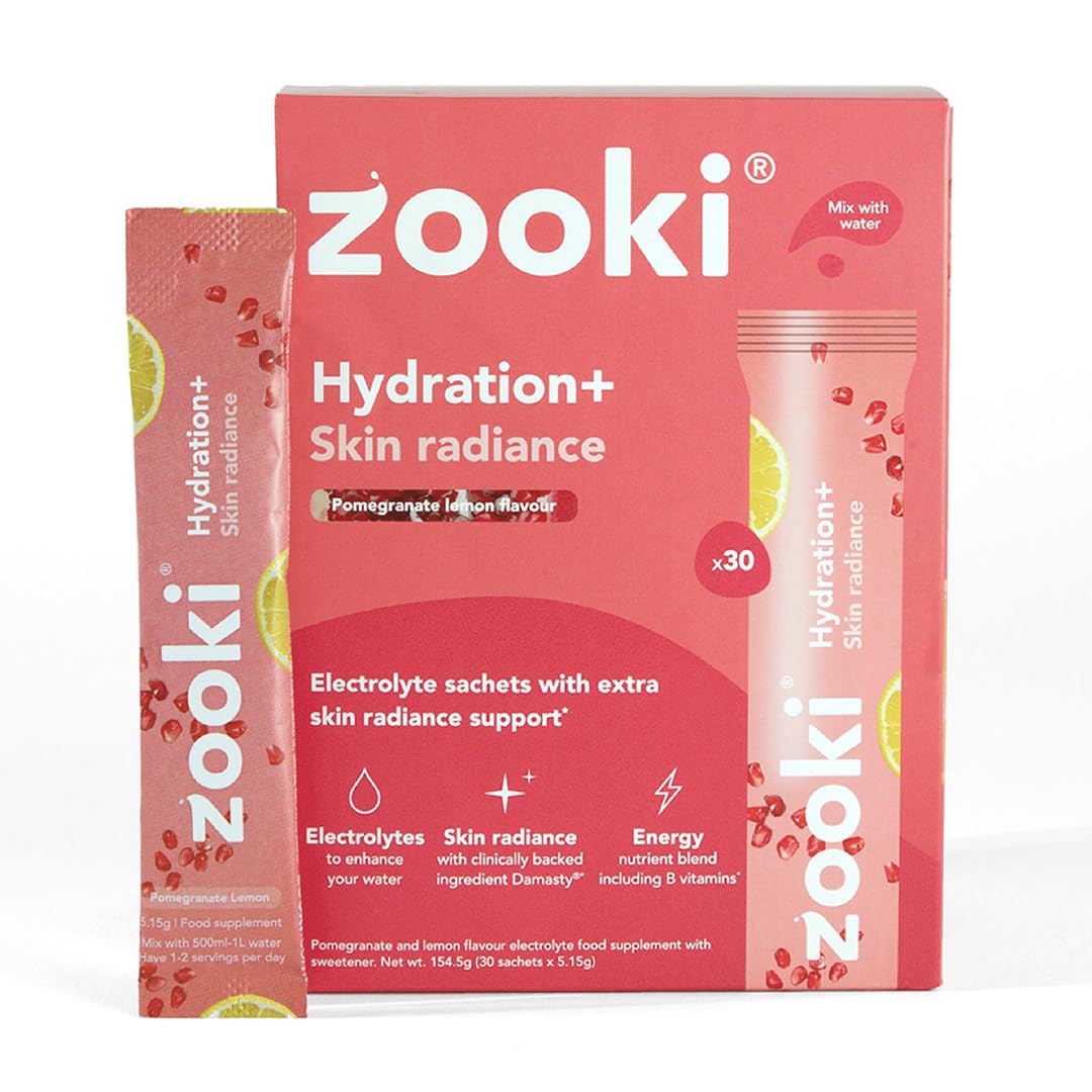 Zooki Electrolytes+ Skin Radiance, Pomegranate Lemon, 30 Servings