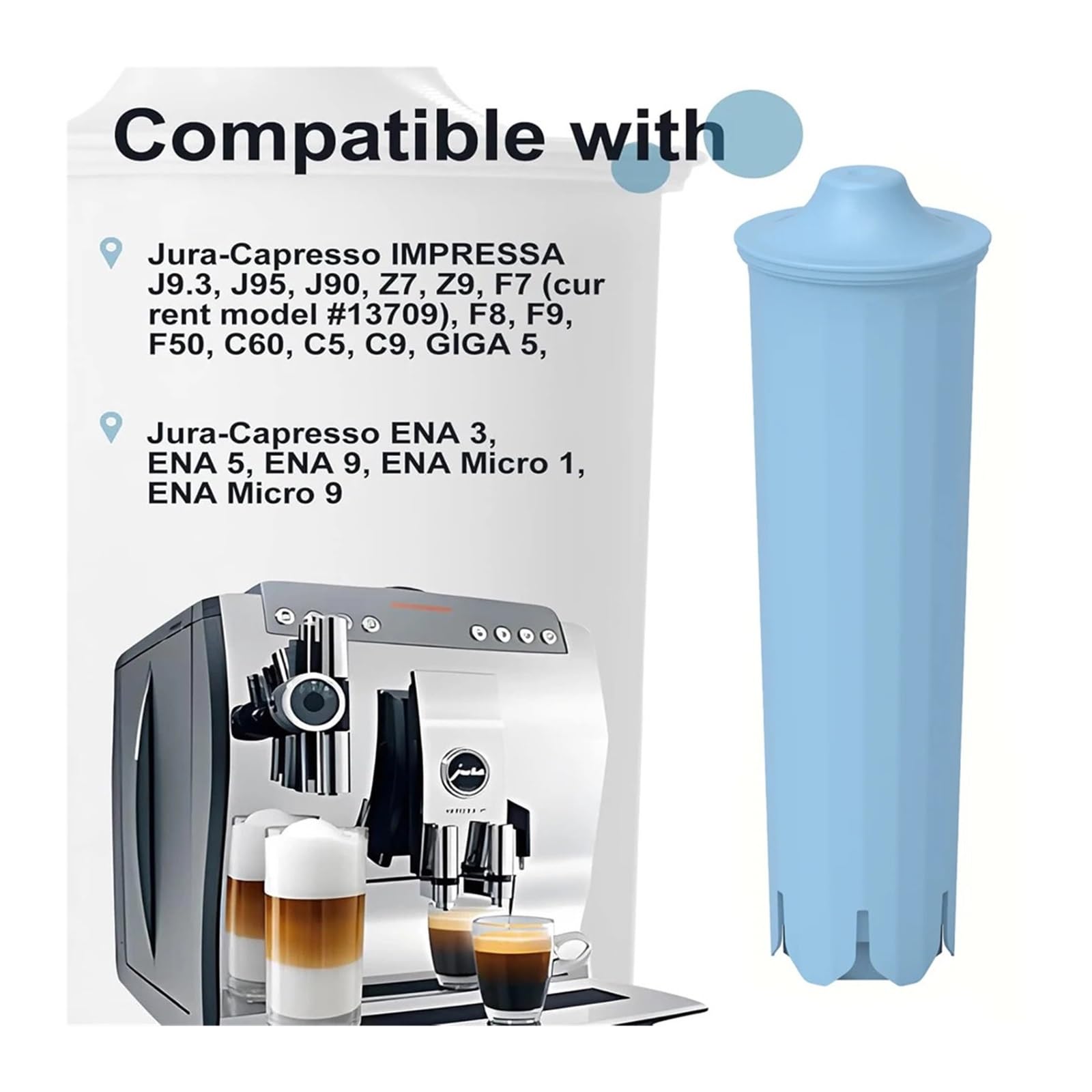 Filtro De Agua, Compatible Con Jura, 67007 71311 71312
