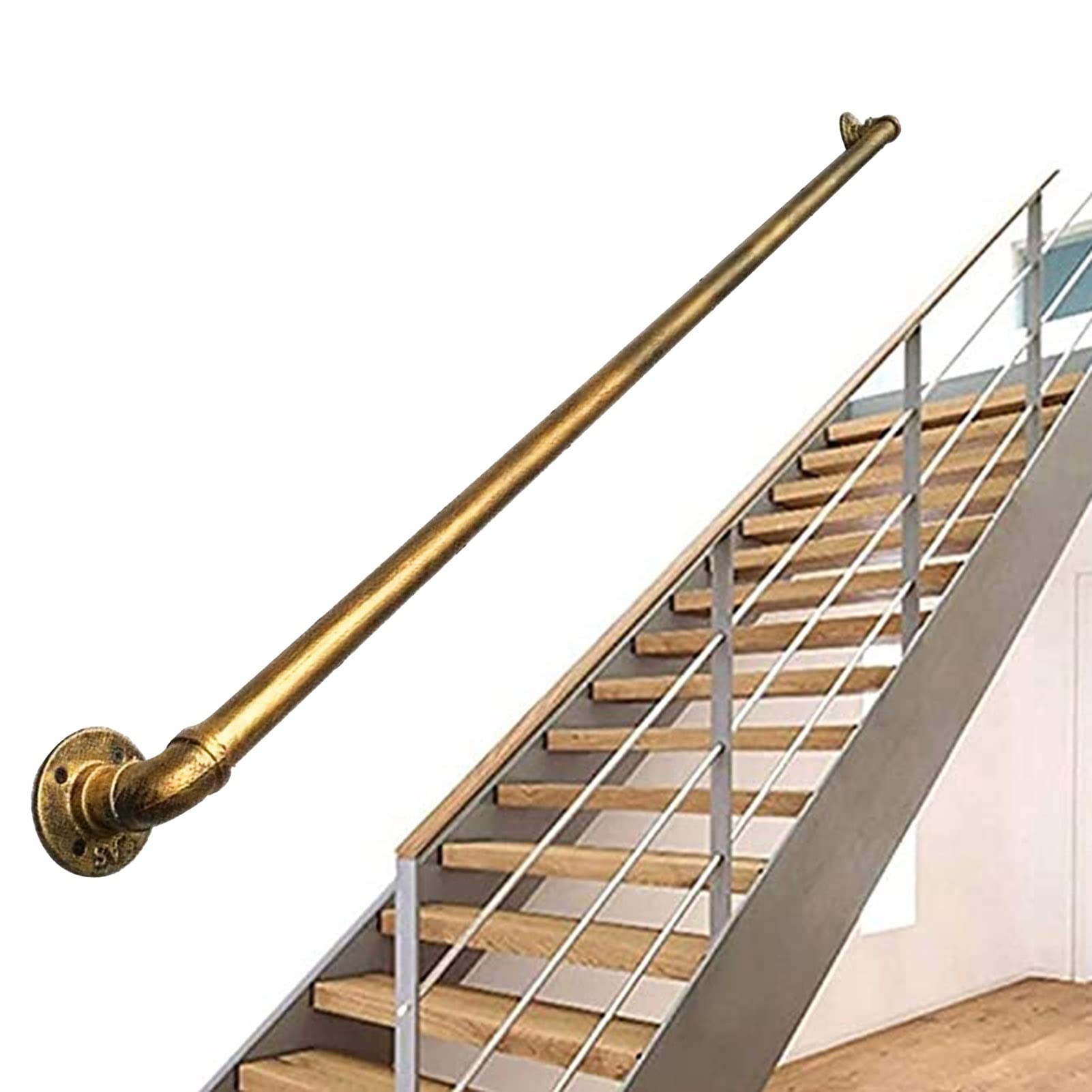 2m High Railing Bannister Rail For Stairs Wrought Iron Handrail For Stairs – Wall ...