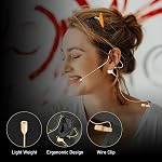 KIMAFUN Single Earset Microphone Ear-hook Over Ear Hanging Condenser Mic Compatible with Audio Technica Wireless Bodypack Transmitters, Ideal for Live Performances, Teachers, Lectures, Podcasts,HC-830
