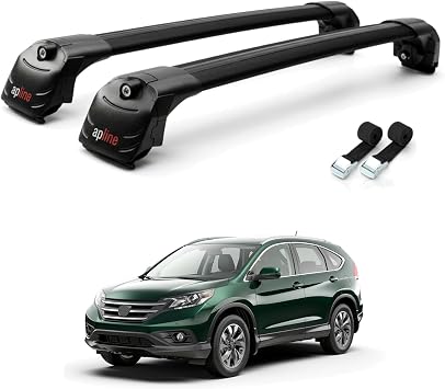Roof Rack Cross Bars, Black Aluminium, 2 Bars