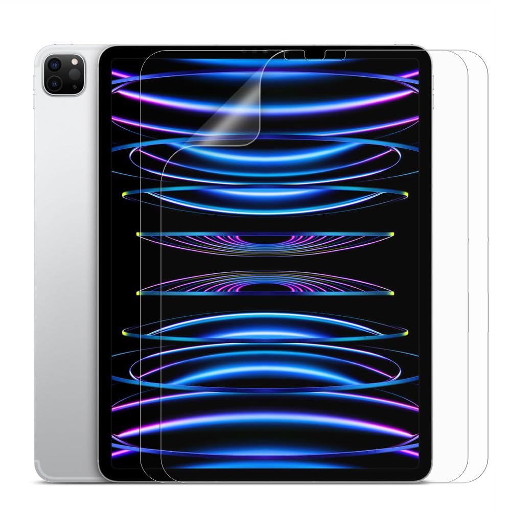 2-Pack Anti Glare Screen Protector with Blue Light Filter For iPad Pro 6th/5th/4th/3rd Gen 12.9 inch (2022&amp;2021&amp;2020&amp;2018), Anti-Glare Matte PET Film, Anti-Fingerprint, High Touch Sensitivity, Easy Installation
