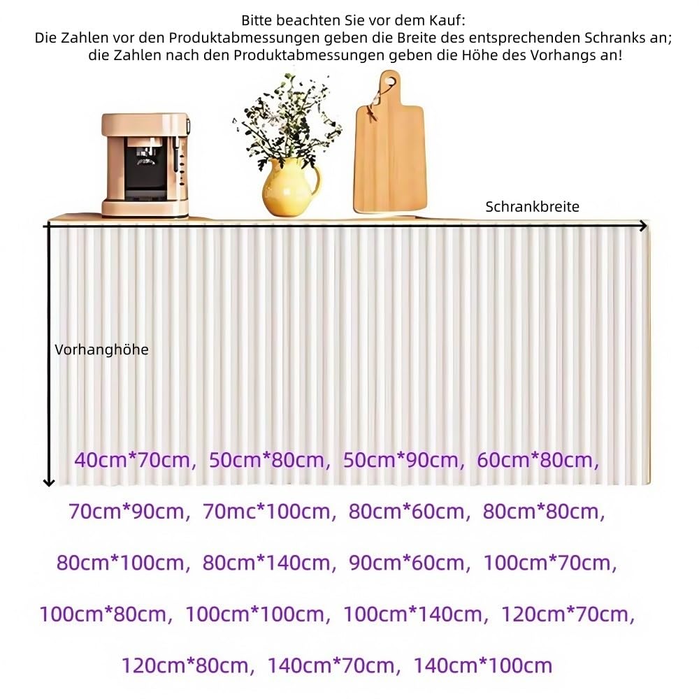 Staubdichte VorhäNge für Offenes Regal Leinenmaterial Wasserdicht, sonnenbeständig,SchimmelresistentMit Gleitschiene Geeignet für Schränke Garderoben(Grün,120cm*70cm)