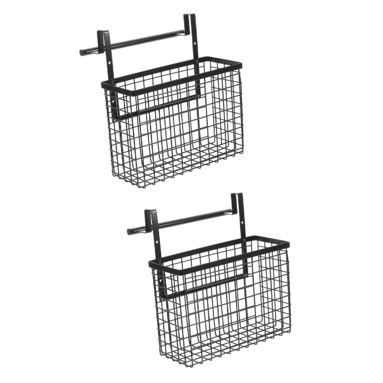 GLEAVI 2pcs Cabinet Hanging Basket Vegetable Storage Rack Kitchen Metal Spice Shelf