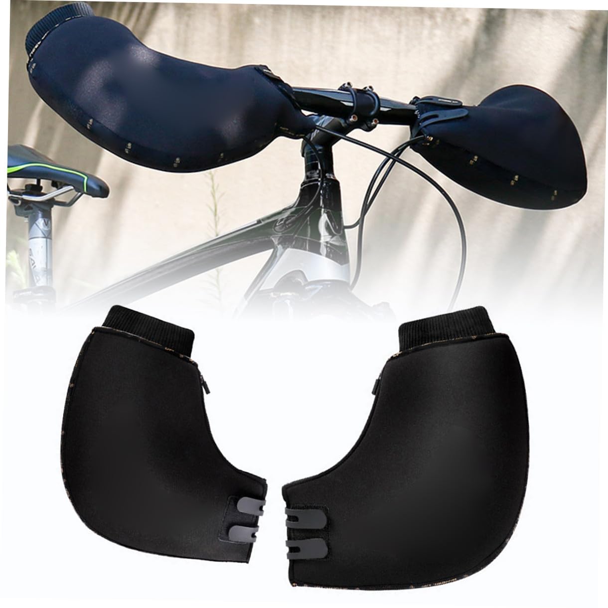 Artibetter Warme Lenkerhandschuhe für Fahrrad und Mountainbike Winddicht und Neopren und Baumwolle Unisex für Kalten Winter 1 Paar