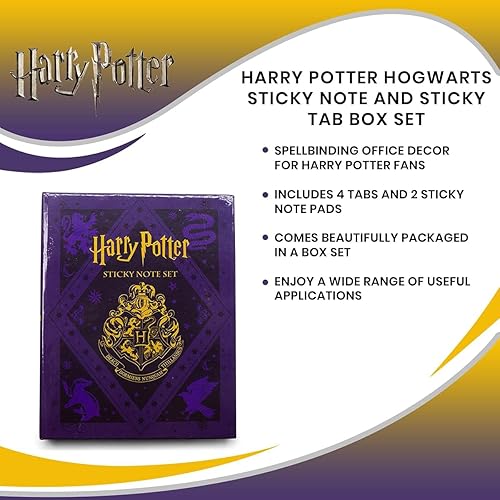 Miniatura 7 de Harry Potter Hogwarts - Juego de notas adhesivas y pestañas adhesivas | Bloc de notas de trabajo, papel de papelería, suministros escolares en casa