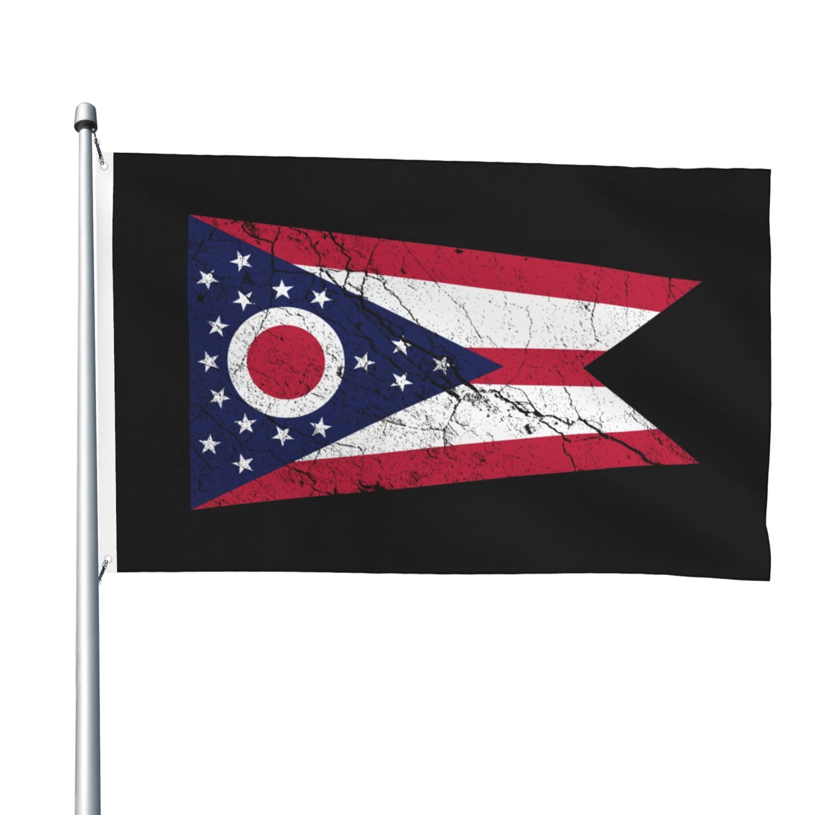 nahoo♪① Amazon.com : QIZYOQA Flag Of Ohio Texture Effect Flag 4x6 Ft