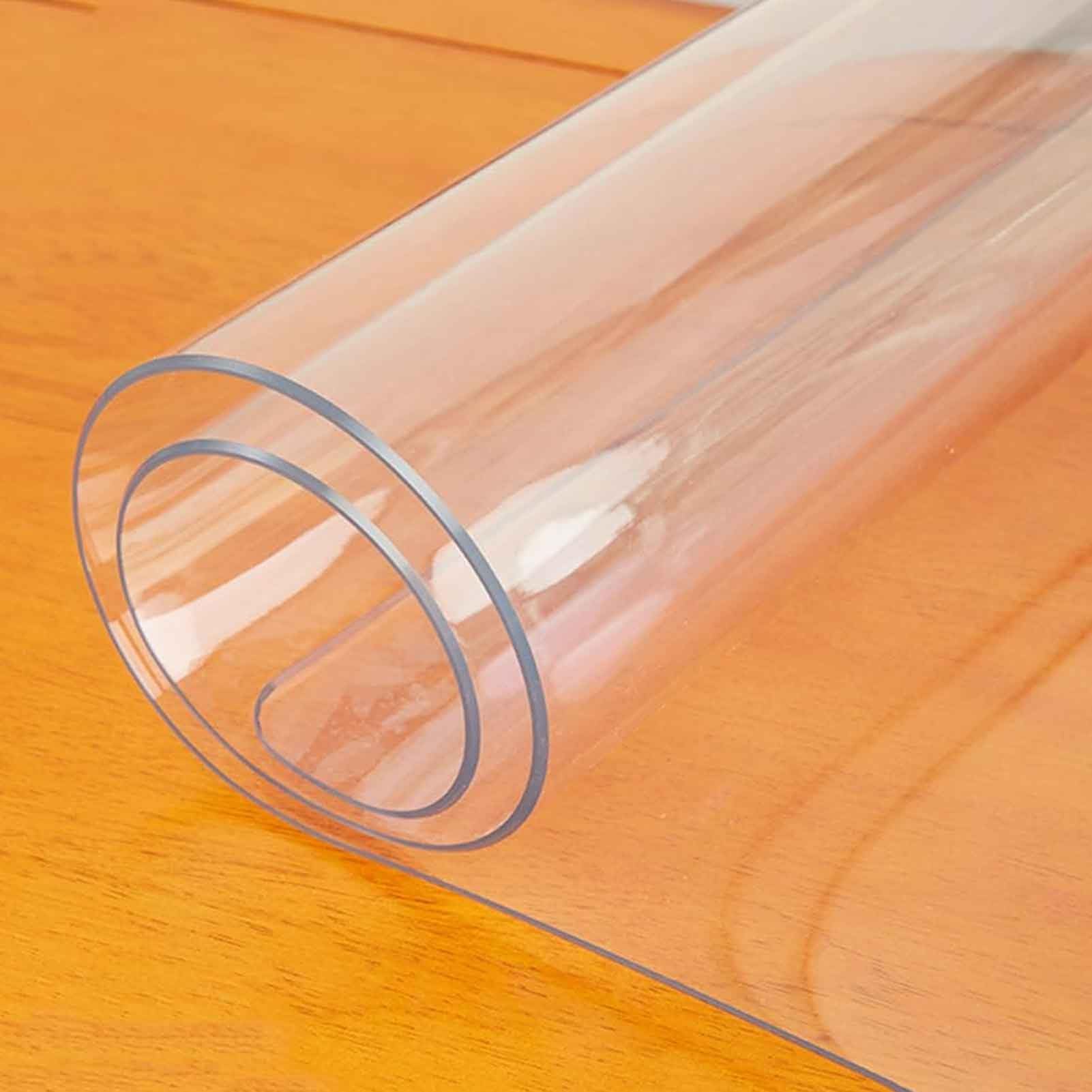 Pellicola protettiva trasparente per scrivania da 2 mm, pellicola trasparente per scrivania, tappetino rettangolare in vinile, tappetino protettivo in PVC trasparente per tappeti in vinile(100x160cm)
